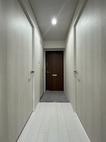 ネオハイツ並木の玄関|廊下床も張替え済み。