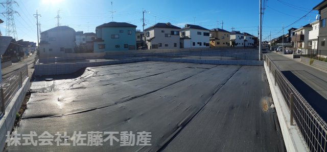 鴻巣市宮前の売地の展望|2025年11月15日 14時頃撮影。敷地内の東側の隅から対角方向へ撮影した物件からの展望です。