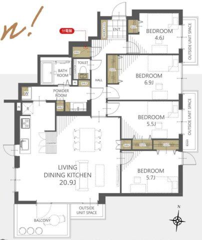 リーベスト中山 B棟【仲介手数料無料】ペット可♪