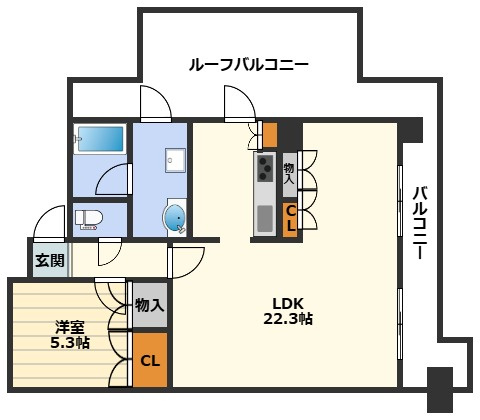 ロイヤルアーク花水都OSAKAの間取り