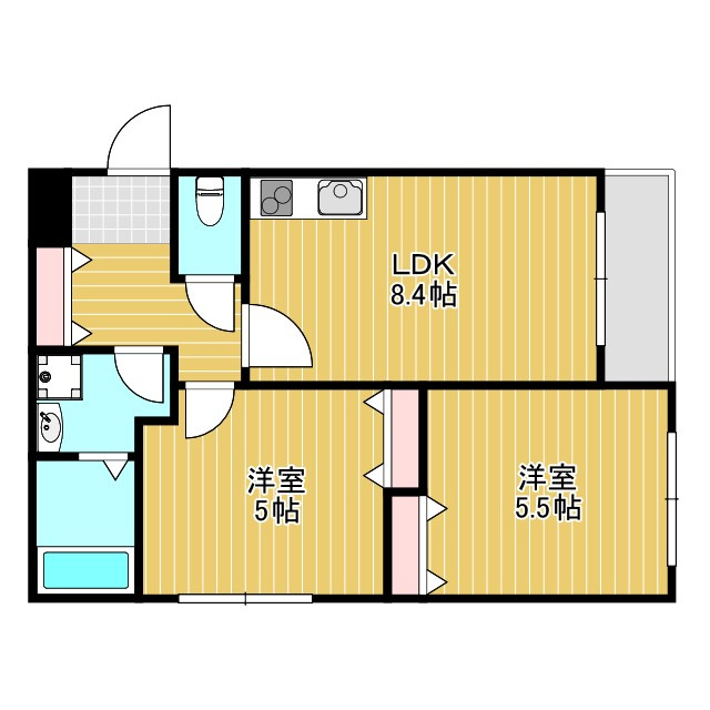 クレセル利倉東Ⅱの間取り