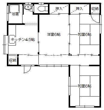 若葉町　菅原貸家の間取り