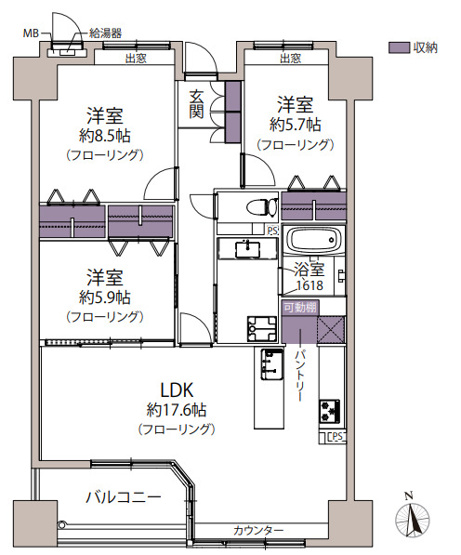 【間取り】 | コアマンション桜坂プレジオ弐番館 | ペットOKなので大切な家族も一緒に新生活を始められます。リフォーム済で気持ちよく新生活を始められます