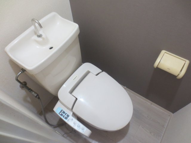 ひたちなか市大字高場のアパートのトイレ|トイレ（ウォシュレット付き）の写真です。