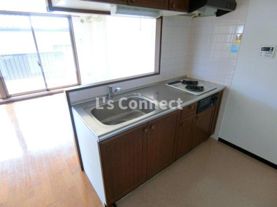 【キッチン】 | リヴィエル八乙女 | ２口ガスコンロのシステムキッチン。