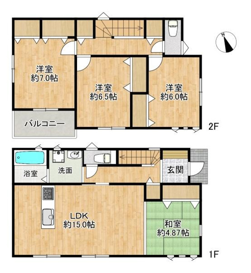 【間取り】 | 明石市大久保町山手台2丁目　2号棟新築戸建