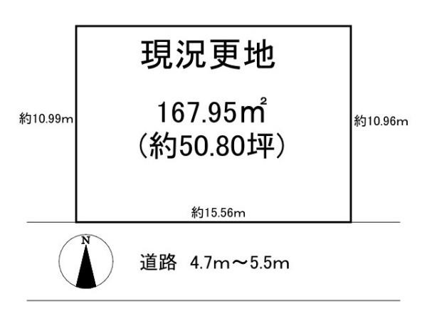 天理市川原城町の売地の土地図