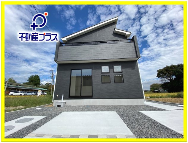 ◇住宅ローン相談OK♪【錦町花ノ井　2号棟】人気家電プレゼント中◇の外観|◆2号棟現地写真です◆　落ち着いた色合いの、スタイリッシュでお洒落な新築は気分が上がりますね♪　