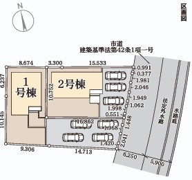 【勿来町関田西2丁目1期／2号棟】　新築一戸建　選べる最新家電！特別キャンペーン♪の区画図|区画図です。
