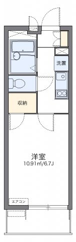 レオパレスミモザ　ガーデンの間取り