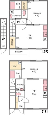 パナステージの間取り|1F：36.01㎡　2F：45.83㎡