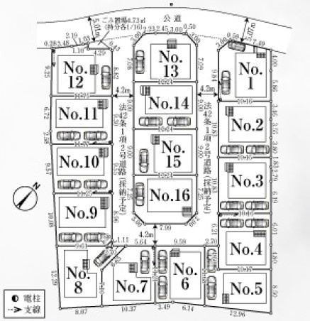 【区画図】 | 朝霞市宮戸3丁目　新築一戸建住宅　全16棟　(志木本店) | 全体区画図／当物件は7号棟です。