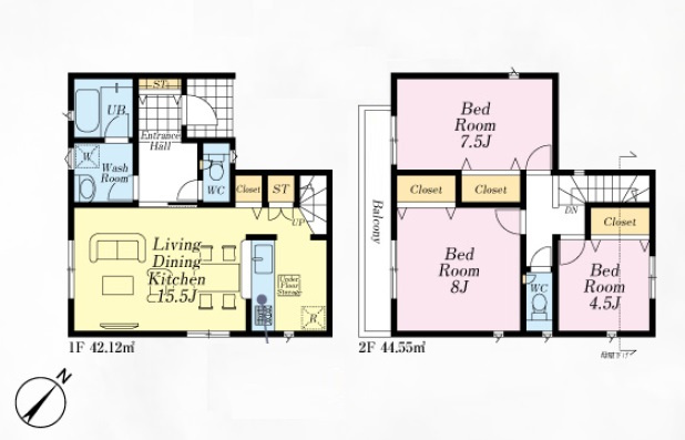 【間取り】 | 朝霞市宮戸3丁目　新築一戸建住宅　全16棟　(志木本店) | 7号棟／ZEH水準の省エネ住宅！防犯カメラ標準装備で永く安心してお住まいいただけます。