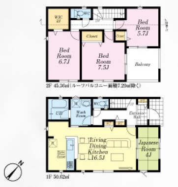 【間取り】 | 朝霞市宮戸3丁目　新築一戸建住宅　全16棟　(志木本店) | 9号棟／ZEH水準の省エネ住宅！防犯カメラ標準装備で永く安心してお住まいいただけます。