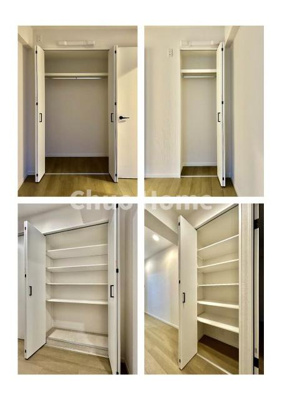 【収納】 | ボナハイツ中川1号棟 | 居室にはクローゼットを完備し、自由度の高い家具の配置が叶うシンプルな空間です。お子様の成長と必要になる子供部屋を与えるにはぴったりの間取りですね。