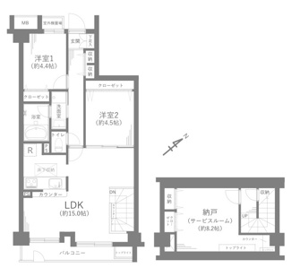 【間取り】 | リーベスト立川錦町Ⅱ
