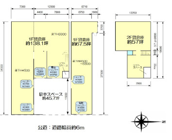 大阪市平野区加美北3丁目貸工場倉庫198万円の間取り