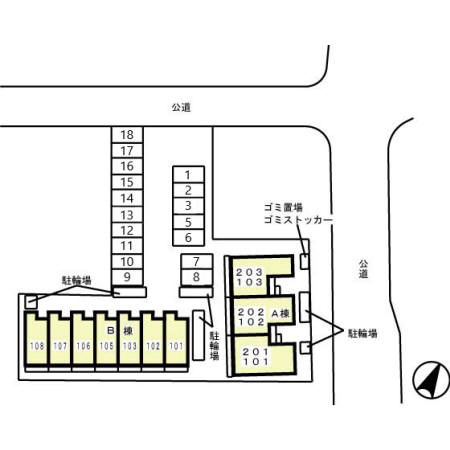 アネックス壱・弐番館の区画図