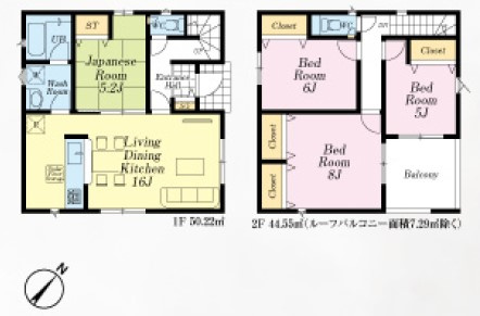 【間取り】 | 朝霞市宮戸3丁目　新築一戸建住宅　全16棟　(志木本店) | 12号棟／ZEH水準の省エネ住宅！防犯カメラ標準装備で永く安心してお住まいいただけます。