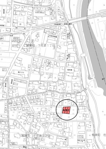 3区画分譲地　下佐波2丁目　の地図