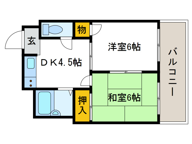 中善大正ハイツの間取り