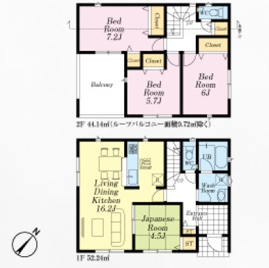 【間取り】 | 朝霞市宮戸3丁目　新築一戸建住宅　全16棟　(志木本店) | 16号棟／ZEH水準の省エネ住宅！防犯カメラ標準装備で永く安心してお住まいいただけます。