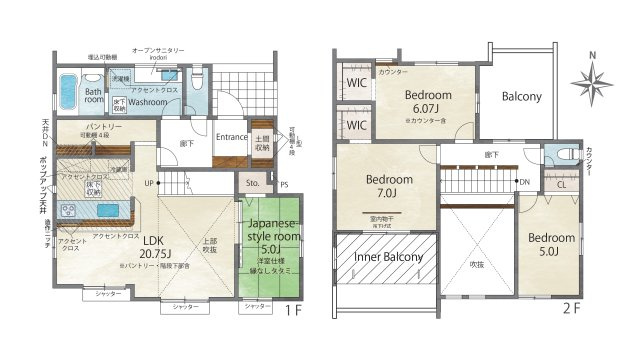 福岡市西区横浜2丁目第1-1棟（1号棟）の区画図|配置図（1号棟）