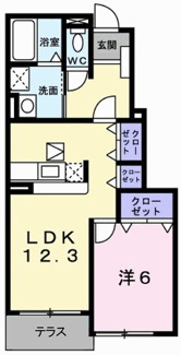 【間取り】 | グレイスフルフィールドⅥ