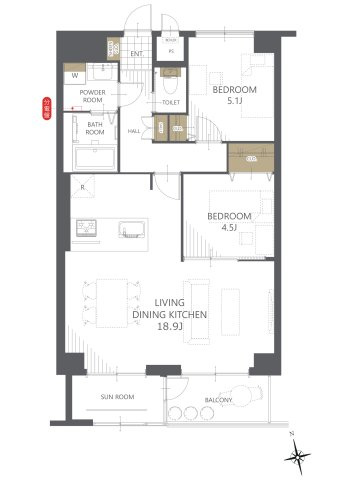 【間取り】信開ドムス野村 
