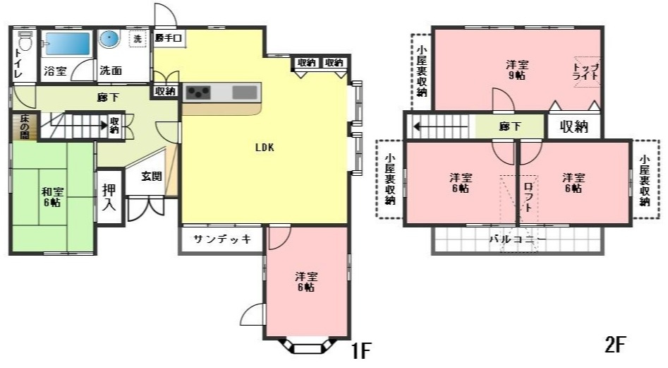 ６６１４１　岐阜市太郎丸中古戸建ての間取り
