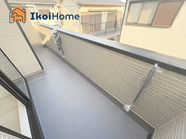 明石市二見町西二見　A号棟　新築戸建のバルコニー|【ホームページに現地動画掲載中】●年中無休：当日予約可●陽当り良好バルコニー♪屋根は８万円～設置可能