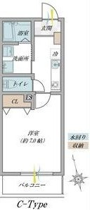 プルメリア阪大前の間取り