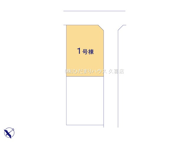久喜市久喜東５丁目2期　新築一戸建て　01の区画図|全2棟