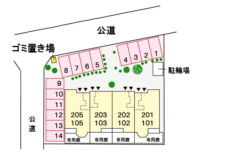 Fiore.Placido蘭の区画図
