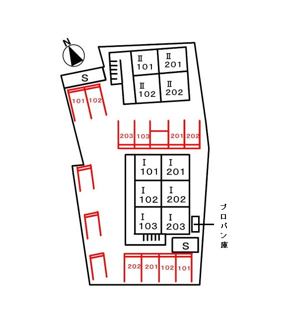 コーポ竹内Ⅰの区画図