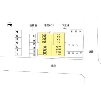 【区画図】 | ラフィーネ南蔵王