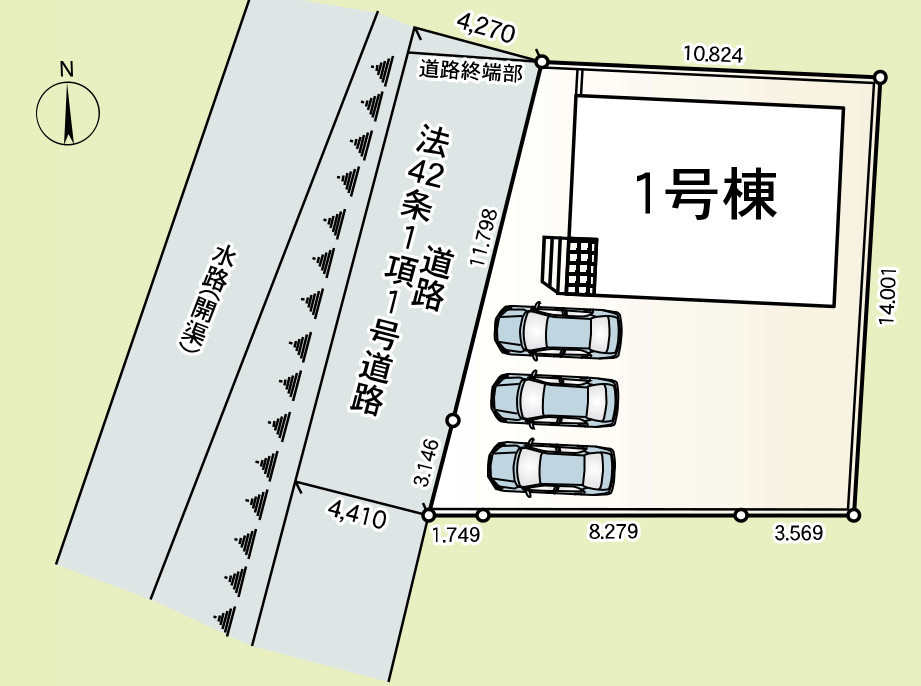 前橋市茂木町の区画図