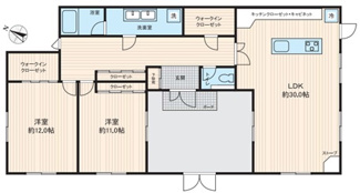 【間取り】 | 東金市季美の森東２丁目　戸建 | 間取り：２LDK　専有面積：138.29㎡　価格：８５００万円