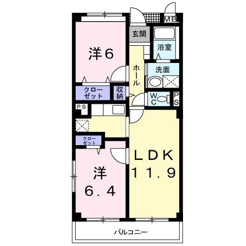 パルテールAの間取り