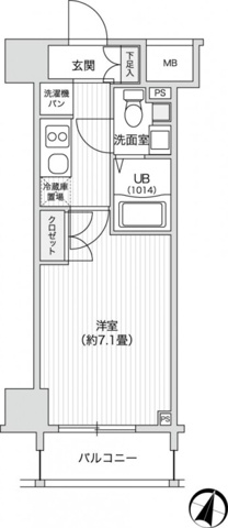 新品家具付きマンション笹塚6(KaGood東京)の間取り|※間取りと異なる場合は現状を優先します。