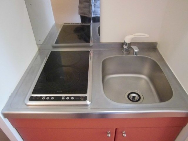 レオパレス華のキッチン|二口電気コンロです。