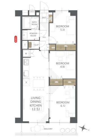 【間取り】東海狭山マンション 