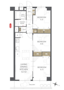 【間取り】東海狭山マンション 