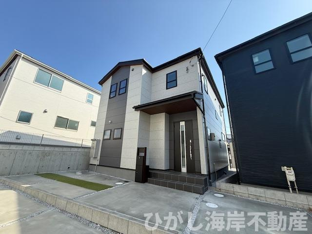 茅ヶ崎市松林2丁目　新築戸建　全10棟の外観|11月7日撮影　建築前　現地外観