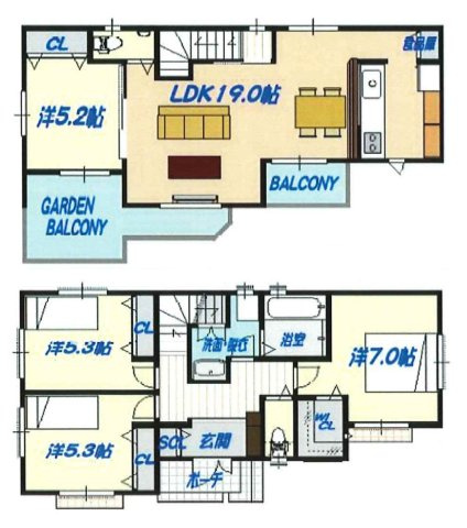 所沢市荒幡・全1棟　新築一戸建　〜2階LDK19帖〜