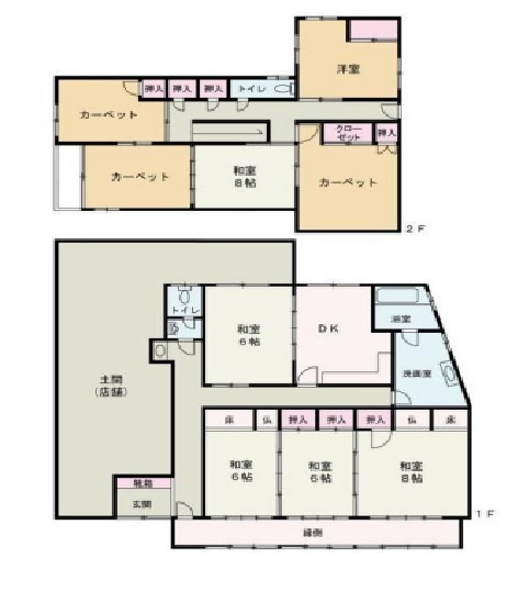 【間取り】 | 間取りは8DKになります。