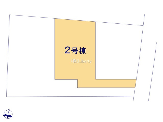 第1常総市相野谷町　新築戸建　2号棟の区画図