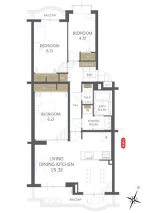 【間取り】ライブタウン湘南野比７号棟 