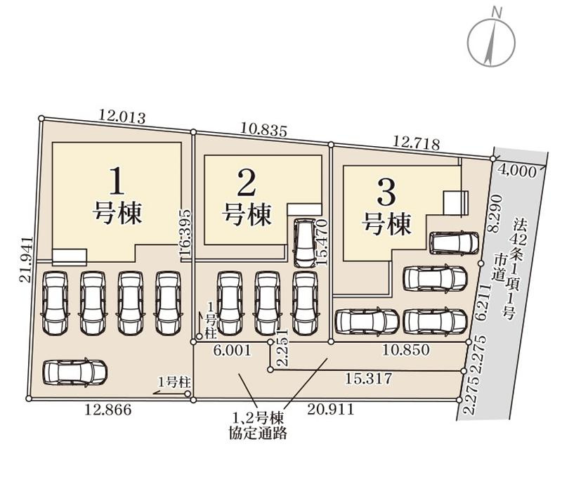 第1常総市相野谷町　新築戸建　1号棟の外観