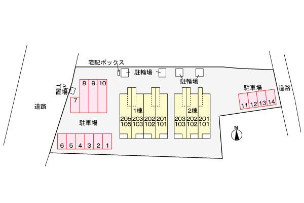 ｇｌａｎｚ　Ａ　　刈谷市近郊の賃貸はクラスホームの駐車場
